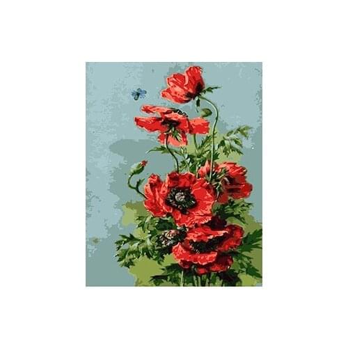 MaHuaf-X501 DIY oil painting by numbers flowers Hand Painted Framed Acrylic wall art Picture decor coloring by numbers on canvas