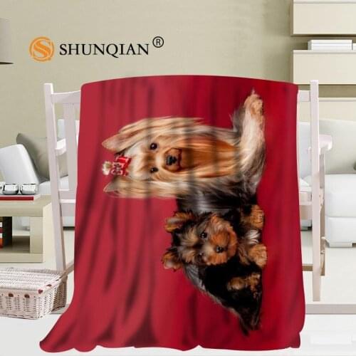 Dogs Yorkshire Terrier Blanket Soft DIY Sofa Bed Throw Blanket Kid Adult Warm Custom Blanket 56x80Inch50X60Inch40X50Inch