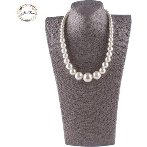JIOFREE White Beads Simulated pearl china necklace Fashion Pearl Necklace Beautiful Girls And Mother necklace&pendant Jewelry