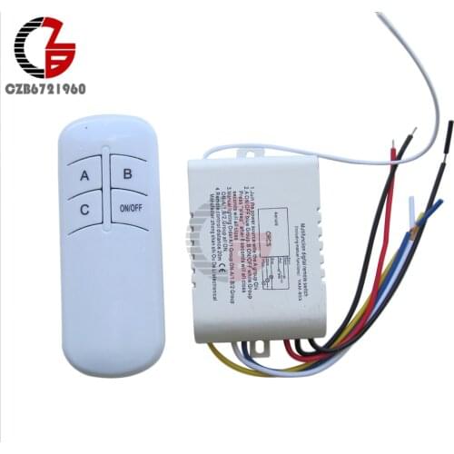 Across Wall 220V Remote Control Switch Wall Chandelier Lamp LED Light Switch Sleep Mode 1 2 3 4 CH Receiver Transceiver On Off