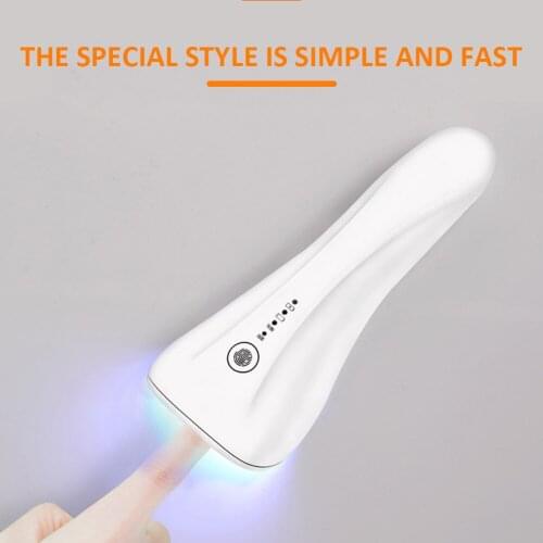 5W USB Rechargeable Manicure Lamp Nail Dryer Phototherapy Machine Handheld UV LED Light Nail Art Tools for Gel Polish Varnish