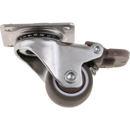 Swivel Castor Wheels w/ Top Plate Trolley Carts Furniture Non Skid Casters