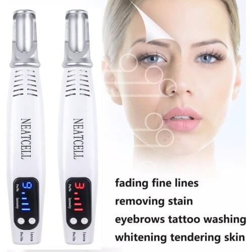 Professional Laser Picosecond Pen Red Blue Light Therapy Tattoo Scar Mole Freckle Removal Mole Warts Blemishes Removal Skin Care