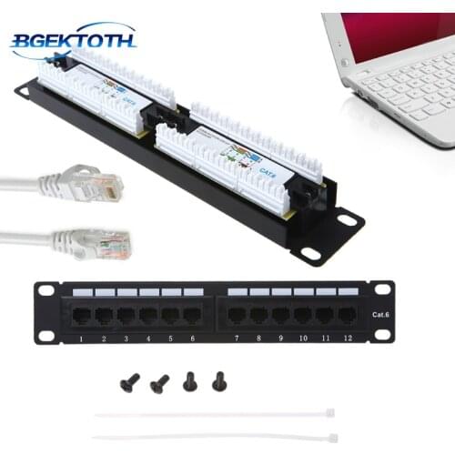 12 Port Network Cable Patch Panel Patch Panel UTP LAN Network Adapter Cable Connector MAR29