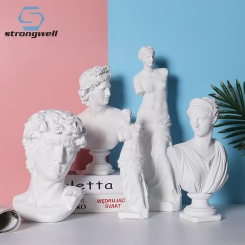 Strongwell Nordic Figure Plaster Statue Character Sculpture Resin Crafts Desktop Decor Home Decoration Living Room Birthday Gift