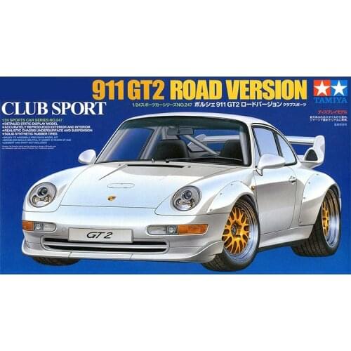 Tamiya Assembly Model Car PORSCHE 911 GT2 ROAD VERSION 1/24 scale Collection Plastic Building Painting Model Kits Toys 24247