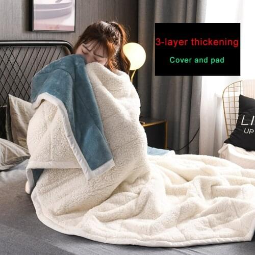 Thick Fleece Blankets Soft Super Warm Winter Blankets Home Bedroom Keep Warm Woolen Blankets Polar Fleece Bedding плед пушистый