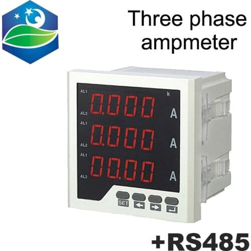 Three phase digital ampere meter LED current meter ammeter Class 0.5 digital current meter with RS485 communication