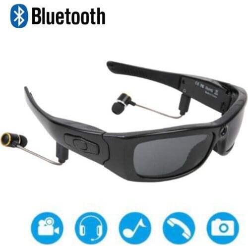 Smart Glasses Sports Camera HD1080P Camera Bluetooth Music Sunglasses Driving recorder Mini Camcorders Glasses Multifunctional