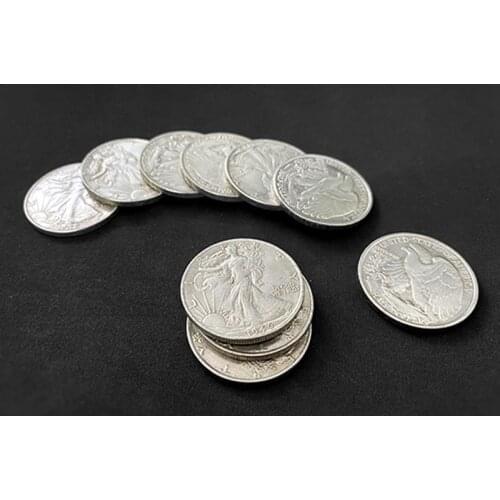 Walking Liberty Coin (Half Dollar Size) Magic Tricks Coin Appear/Vanish Magia Magician Accessories Close Up Illusions Gimmick