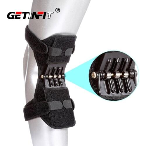 High Quality Joint Support Knee Pads Black/Blue Breathable Non-slip Lift Knee Pads Powerful Rebound Spring Force Knee Booster