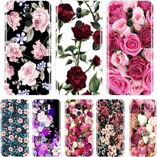 Back Cover For Huawei Mate 7 8 9 10 20 Lite Soft Silicone TPU Cute Vintage Flowers For Huawei Mate 9 10 20 Pro Phone Case