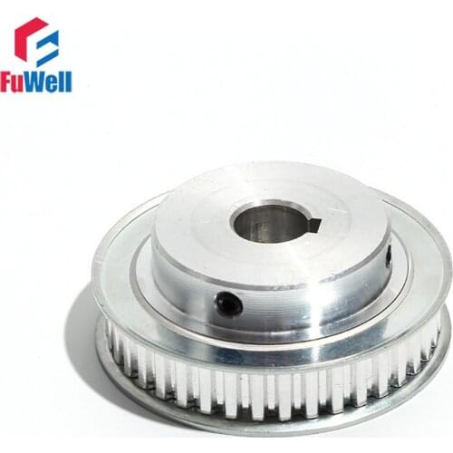 XL-48T Timing Belt Pulley with Keyway 11mm Belt Width Gear Pulley 12/14/15/19/20mm Bore Aluminum Alloy 48Teeth XL Toothed Pulley