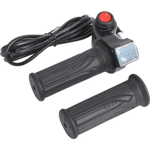 1 Pair E-Bike Thumb Throttle LCD Display Digital Battery Voltage Power Switch for Electric Vehicle E-bike Motor Throttle Display