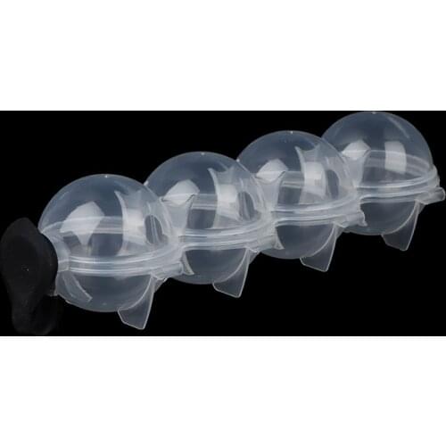 2Pcs 4 Cavity Homemade Round Ball Ice Mold Diy Ice Cream Maker Plastic Ice Mould Whiskey Ice Tray Bar Tool Kitchen Gadget Acces