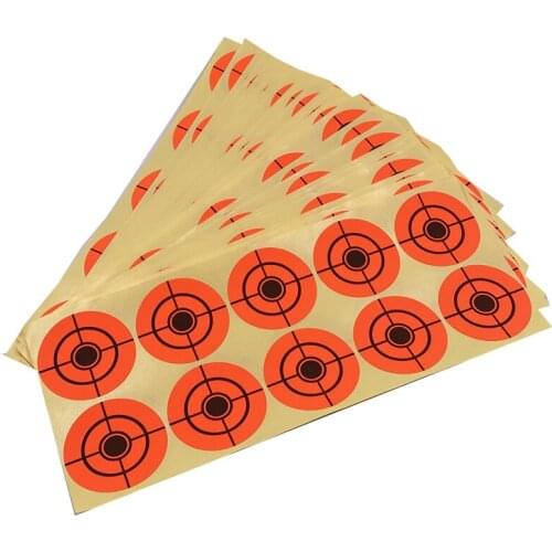 250 pcs per pack Self adhesive Orange Target stickers for shooting practice