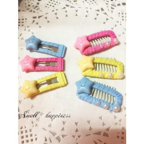 30pcs/lot mixing color pet candy color star BB clip Teddy hairpin Pet dog Comb clip