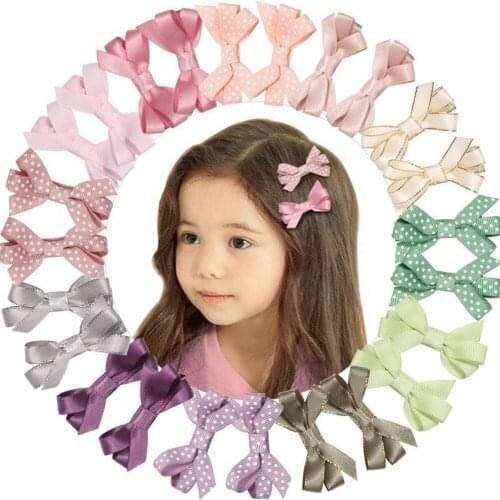 6 Pieces Lytwtws Baby Girl Cartoon Cute Kawaii Bow Knots Infant Hair Accessory Newborn Gift Toddlers Clips Hairpins