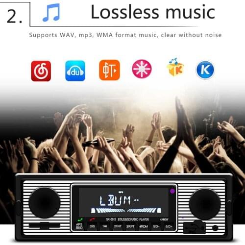 Car Bluetooth Radio MP3 Player Stereo USB AUX Car Stereo Audio 1 Din