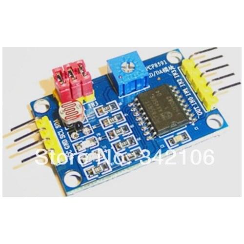 Free Shipping!!! PCF8591 module AD / DA converter module single-chip multi-channel ad collection