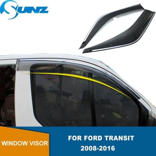 Side Window Deflectors For Ford Transit 2008 2009 2010 2011 2012 2013 2014 2015 2016 2pcs Window Visors Sun Rain Guards SUNZ
