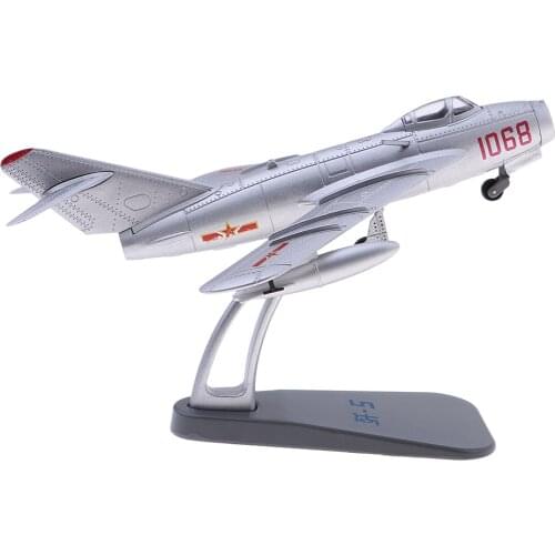 Jet Fighter 1/72 Military Aircraft China Air Force J-5 Diecast Display Model with Stand for Decoration or Collection Gift
