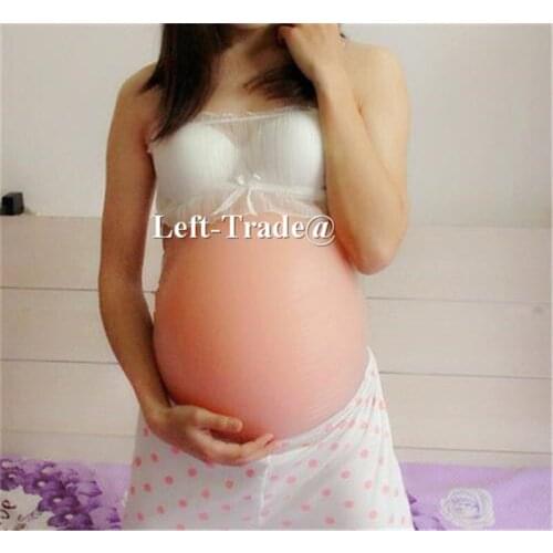Adhesive silicone pregnant belly fake baby tomach for false pregnancy Twin size 8~10 month