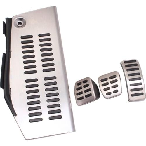 3pcs LHD Car Pad Foot Rest For Volkswagen Polo VW Golf 4 Bora Beetle RSi GTI R32 For Audi A3 SEAT Stainless Steel Pedal Pad