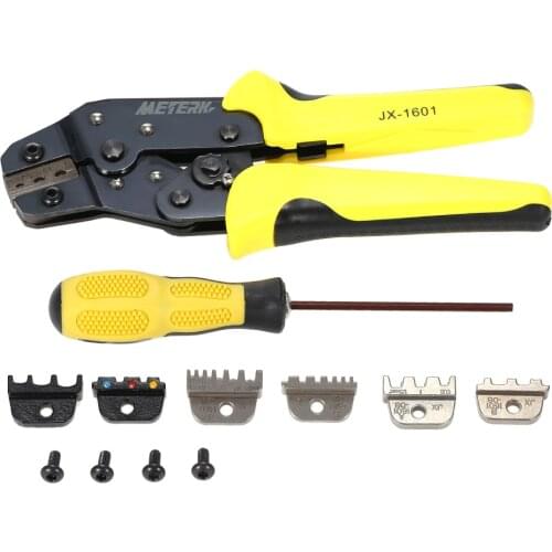 Meterk 4 In 1 Wire Crimpers Engineering Ratcheting Terminal Crimping Pliers Bootlace Ferrule Crimper Tool Cord End Terminals