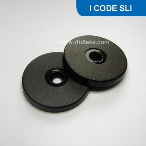 RT40 Dia: 40mm ABS RFID Token Tag, RFID Disc Tag, RFID Tag for patrol guard 13.56MHZ ISO 15693, I CODE SLI Chip free shipping