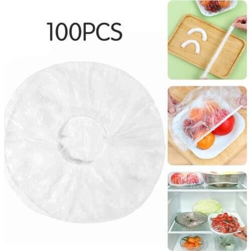 100PCS Reusable Durable Food Storage Covers for Bowls Elastic Plate Silicone Lid Covers Vacuum Bags For Kitchen Food Fresh Seal
