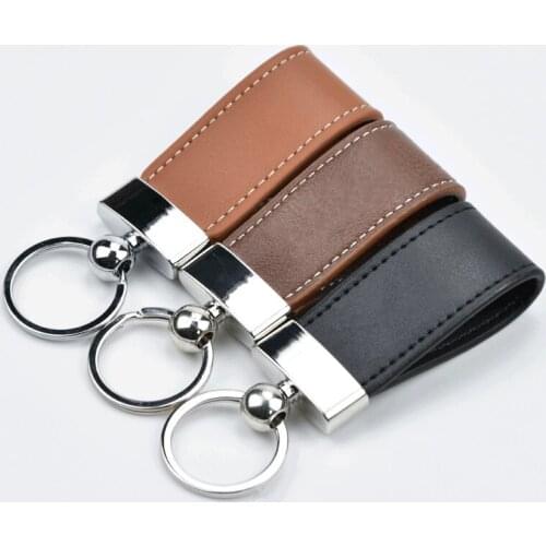 Fashion PU Leather Car Key Chain Metal Key Ring For Men Women High Quality Gift Keyring Keychain Jewelry Key Holder Accessories