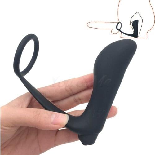 Male Prostate Massage Anal G spot Vibrator Sex Toys for Men Gay Delay Ejaculation Ring Vibrating Butt Plug Erotic Toys Butt Plug