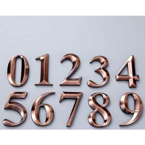 3D 7cm Self Adhesive Door Number Sign House Number Digit Apartment Hotel Office Door Address Street Number Stickers Plate Sign