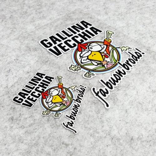 NO.S157 Rossi GALLINA VECCHIA Chicken 9 Champion Motorcycle Racing Safety Reflective Stickers and Decals Helmet Sticker
