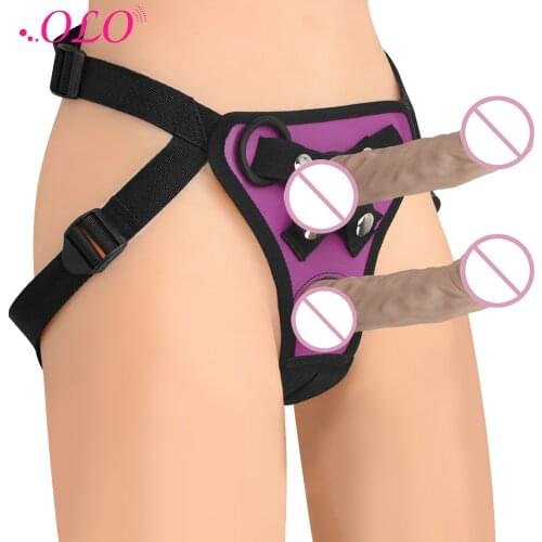 OLO Adjustable Strap On 2 Position Dildos Pants Wearable Dildo Harness Belt Sex Accessories Sex Toys for Lesbian Women