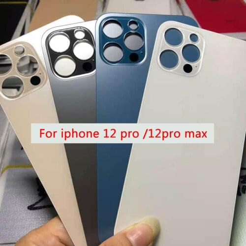 Original For Iphone 12 Pro 12Pro Max Housing Rear Glass Back Cover Replacement Parts Big Hole And Small Hole