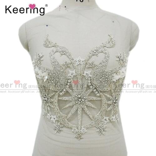 Sexy bodice rhinestone applique For Wedding Dress WDP-118