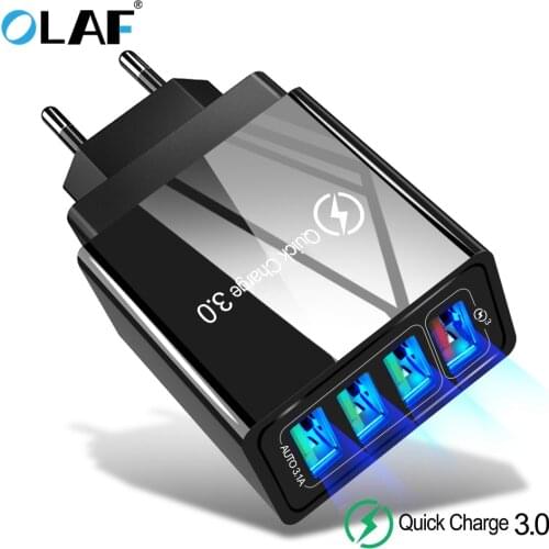 3.1A Quick Charge 4.0 3.0 4 Port USB Charger USB Fast Charger QC4.0 QC3.0 For Samsung S10 A50 Xiaomi Mi9 iPhone X 7 Wall Adapter