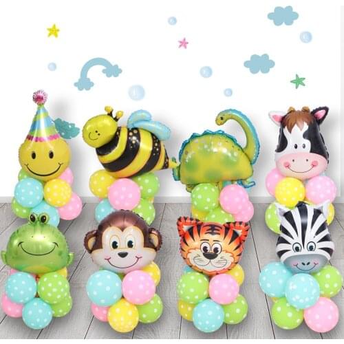 Animal Stand Balloons Cartoon Crown Set Childrens Day Baby Shower Kids Adult Birthday Party Wedding ballon Toy Decoration dq20