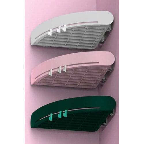 Shower Triangle Storage Racks Bathroom Shelf Shampoo Corner Toilet Organizer Save Space for Marble Gypsum Glass Tile 33x24x5cm