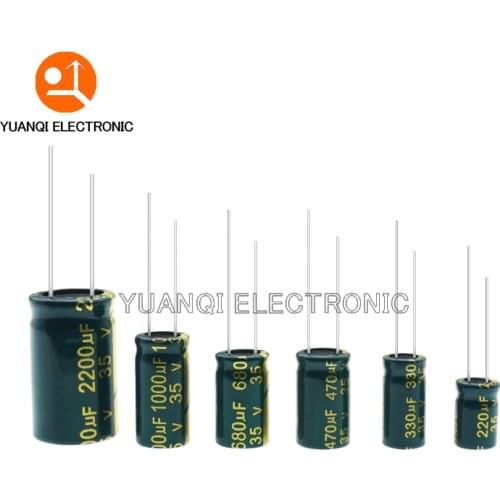 10V 16V 25V 35V 50V 400V High Frequency Low ESR Aluminum Capacitor 100UF 220UF 330UF 470UF 680UF 1000UF 1500UF 2200UF 3300UF