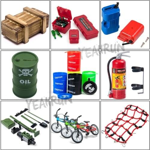 YEAHRUN RC Car Simulated Decorations Tools Accessories for 1/10 Axial SCX10 Wraith Traxxas TRX4 TRX6 Tamiya RC Crawler Parts