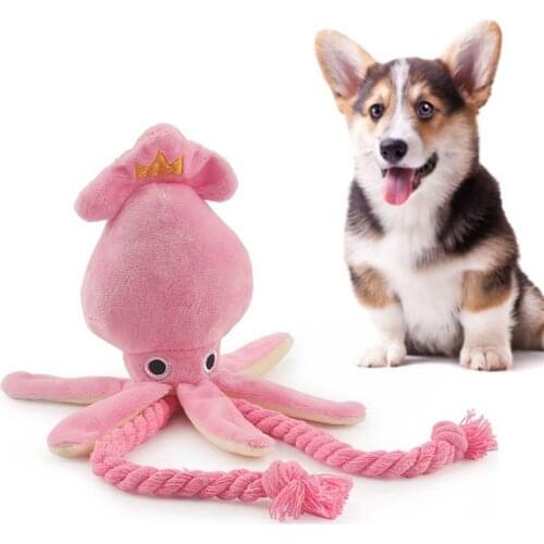 Dorakitten 1pc Octopus Shape Dog Bite Toy Bite Resistant Octopus Pet Chew Toy Pet Squeaky Toys Pet Supplies Dog Favors