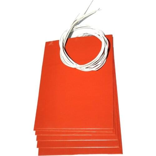 100v 610w 430*590*1.5mm Industrial Heater silicone rubber heater for machine adhesive 1 side 1000mm lead wire