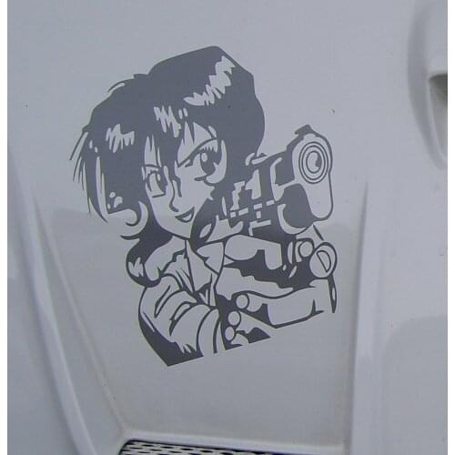 Car decals Woman Shooter 8.5''x 9.75'' Vinyl Graphics Decor Trunk Hood sticker ZC200 2pcs