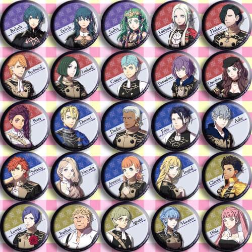 27 Type Fire Emblem: Three Houses Claude von Regan Edelgard von fresberg Dimitri Alexandre Cosplay Prop Brooch Badge Emblem