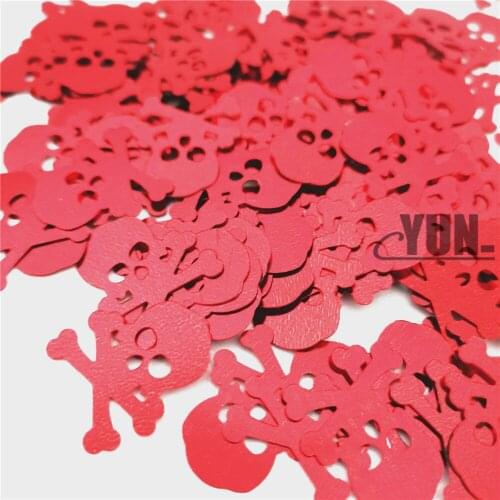 A. 15g/200pcs Kawaii Crossbones Pirate Skull Confettis Birthday Wedding Halloween Party Table Scatters Decorations Sprinkles