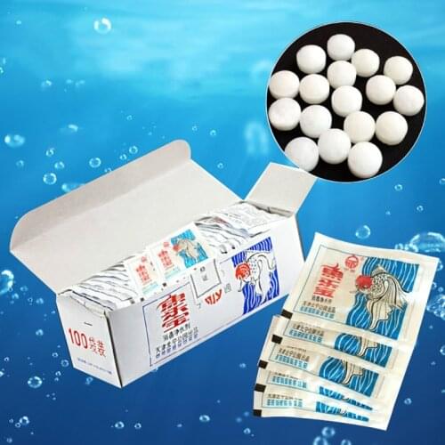 Fish Tank Bactericide Disinfection Pills Aquarium Non-toxic Cleaner Water Disinfection Purification Tablets for Tropical Fish