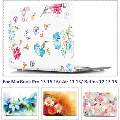 Newest Women Girls Vogue Floral Laptop Case For MacBook Retina 13 A1425 A1502 Retina 15 12/ MacBook Air 13 11/ Mac Pro 16 15 13
